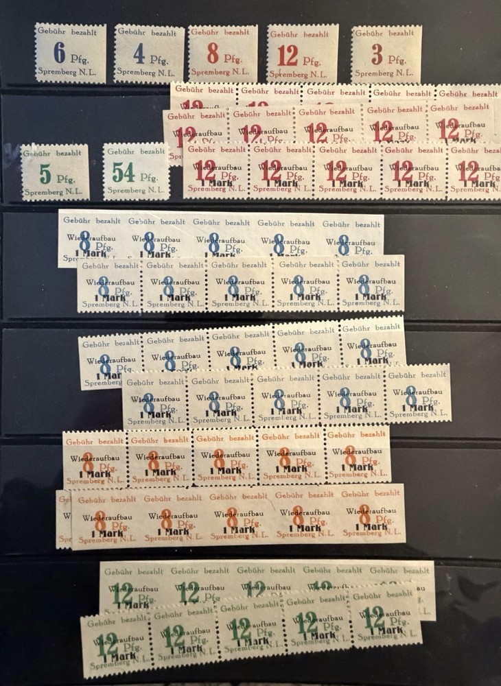GERMANY – Soviet Zone Locals – Spremberg Strips Mint NGAI – Hard To Find
