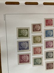 Germany Heuss mnh stamp set on hingeless album pages + fluor types cat £565