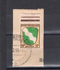 GERMANY FRENCH ZONE 1945 4N5 VERY FINE USED EXPERTIZED SCHLEGEL BPP