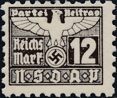 Stamp Germany Revenue Parteitag WWII 1935 3rd Reich Occupation Selection MNG