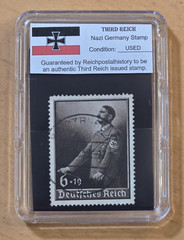 ADOLF HITLER RALLY SPEECH Third Reich Nazi German NSDAP Stamp WW2 Slab case