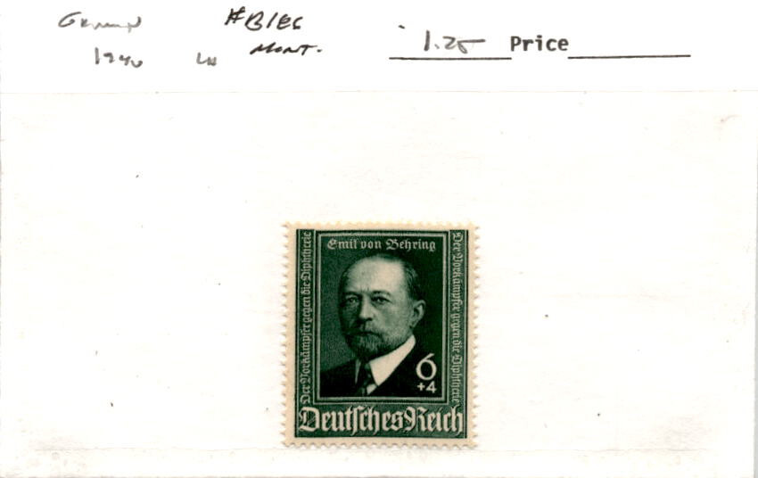 Germany, Postage Stamp, #B186 Mint LH, 1940 von Behring (AE)