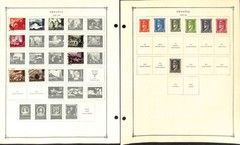 Croatia Stamp Collection 10 Scott International Pages, 1941-45 WWII German (BE)