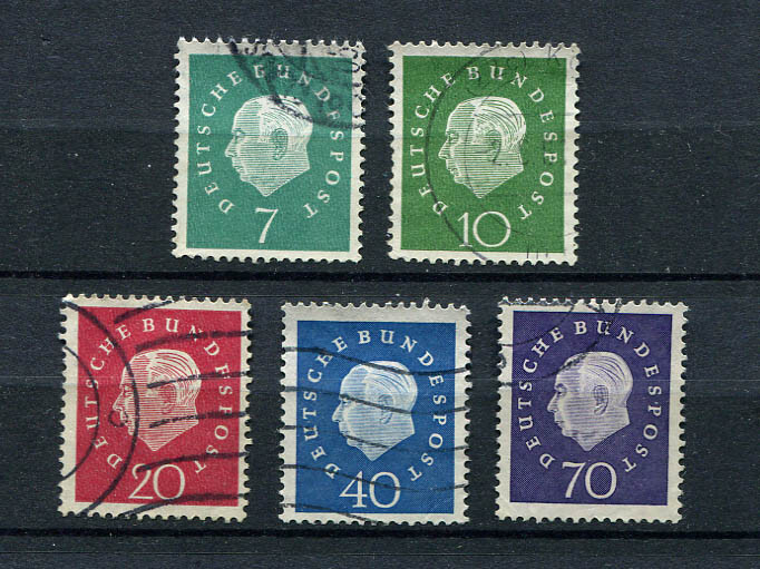 Germany – BRD : Theodor Heuss set from 1959 – used