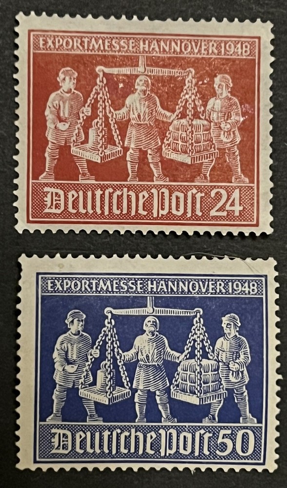 Travelstamps: Germany Stamps Scott #584-585Hanover Export Fair 1948 MNH/MOGH