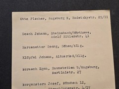 RARE Elite Stormtroopers Roll Call Sheet Names Address Info Sheet WW2 German