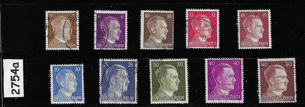 Stamps Adolf Hitler 1941 issues Third Reich era Germany during WWII #2754a