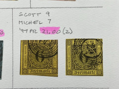 Germany States, Baden, Used – hinged on one album page, 1851-1868, High Value.