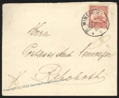 Germany SW Africa 1903 WINDHUK to REHOBOTH DSWA Cover 110235