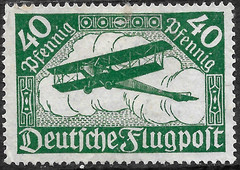 1919 GERMANY.Sc#C2 🔥AIRPLANE BIPLANE🔥C🔥MNG
