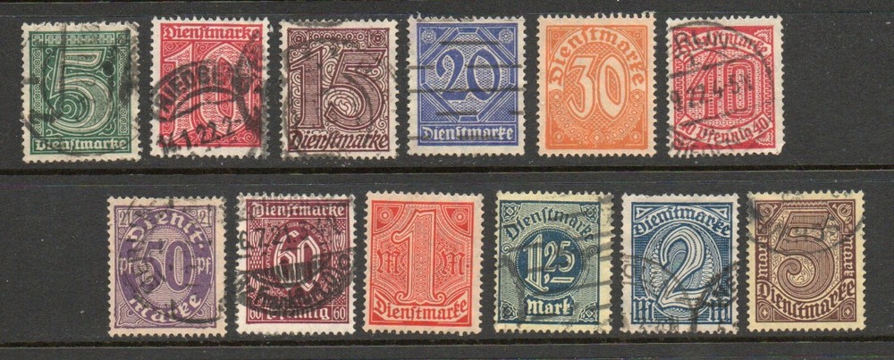 Germany – Sc# 3O1 – O13 (less O3) MNG/MH/Used / Lot 1123044