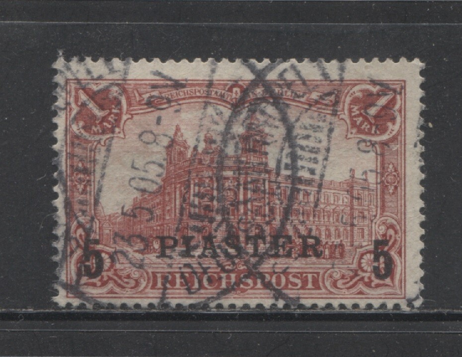 Germany 1903 offices in TURKEY 5 Piaster op type II used CONSTANTINOPEL $ 151.