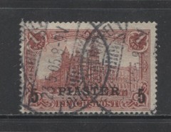 Germany 1903 offices in TURKEY 5 Piaster op type II used CONSTANTINOPEL $ 151.