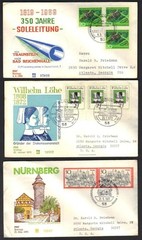 GERMANY 1970s COLL OF 19 FDC ALL DIFF W/CACHETS ADD ADDRESSED TO US DESTINATIONS