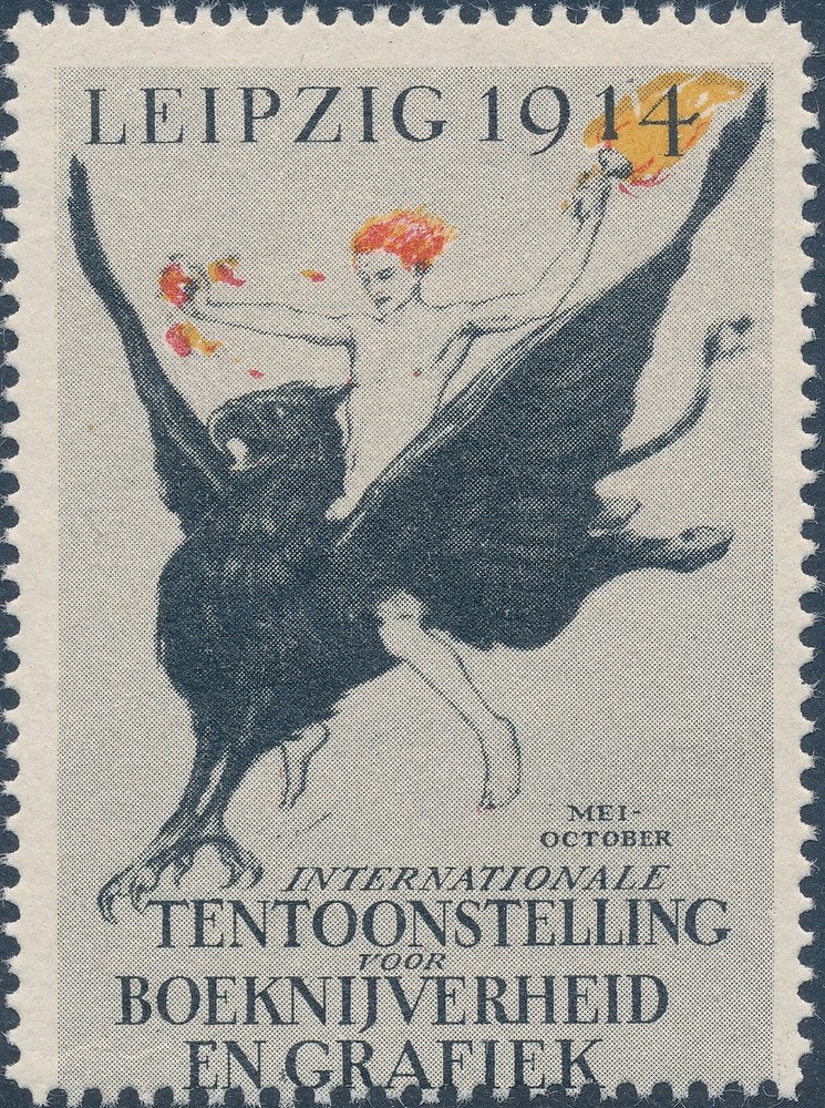 Stamp Label Germany 1914 Leipzig Fair International Tentoonstelling MNH