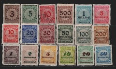 Germany Weimar Republic Hyperinflation stamps up to 50 billion DM 1923 MH/U GR