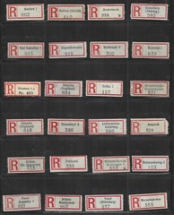 Collection of 140+ Early Registration and Air Mail Labels, Used and Unused