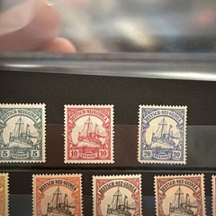Full set of German occupancy stamps from 1900 Deutsch NeuGuinea