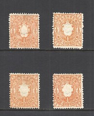 SAXONY SCOTT 16 x 4 MH VF – 1863 1/2ng ORANGE ISSUE – COAT OF ARMS