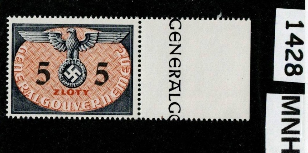 MNH stamp 5ZL Sc N015 1940 Germany Occupied Poland Swastika during WWII #1428