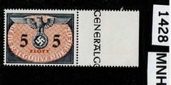 MNH stamp 5ZL Sc N015 1940 Germany Occupied Poland Swastika during WWII #1428