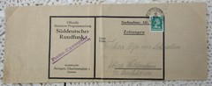 🤩🤩 OSBURGH – GERMANY. 1927. STUTTGART. NEWSPAPER WRAPPER. SUDDEUTSCHER RUNDFUN
