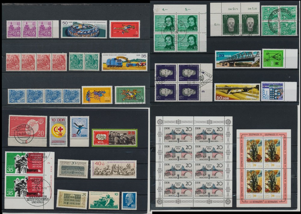 Germany East, DDR, beautiful stamp collection, used and new (RB 19)