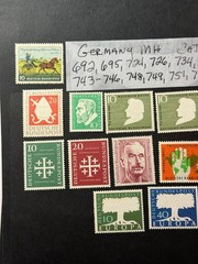 Germany #692,695,724,726,734,740,743-46,748,749,751,771,772 MH Value $ 33.00