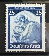 Germany 1935 3rd Reich Mi 565 to 568 Sc 448 to 451 Return of Saar **MNH
