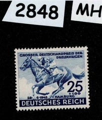 MH stamp Sc B204 / 1942 / Hamburg Germany / Blue ribbon horse race #2848