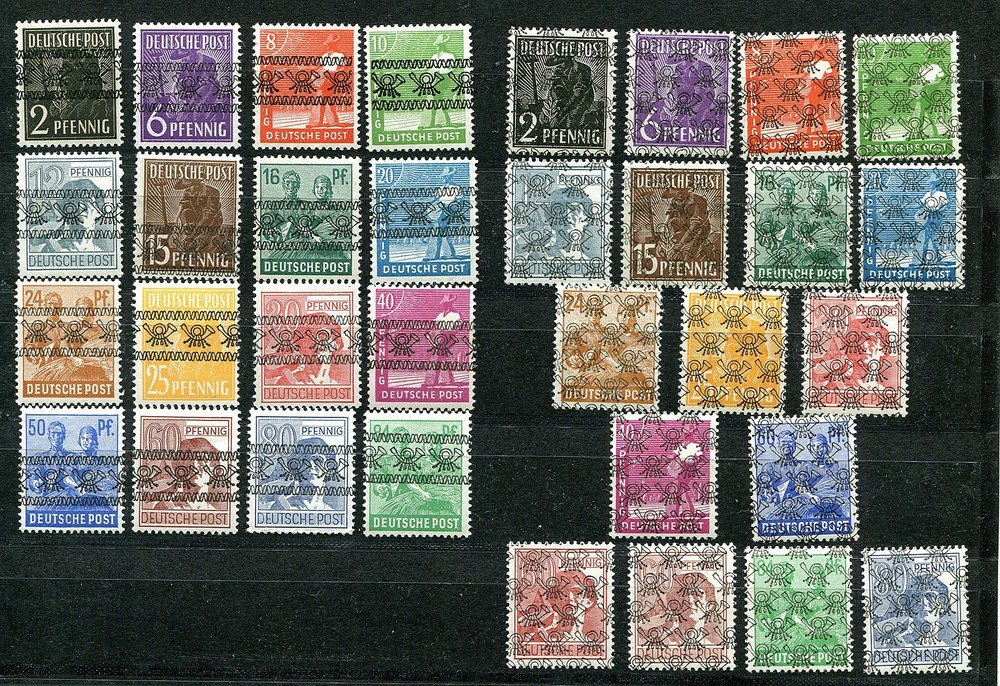 GERMANY AMERICAN BRITISH OCCUPATION 600-616 617-633 PERFECT MNH SETS (33 STAMPS)