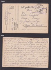 GERMANY 1916, WWI Postcard from 14th Reserve Division, Fieldpost