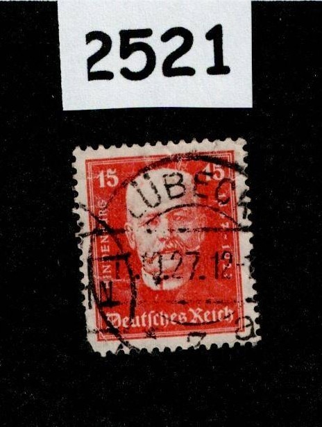 Used Stamp Sc B20 1927 President Paul von Hindenburg German republic #2521