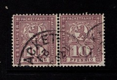 Germany 1890s 10p Dark Violet Pair Used – S58712