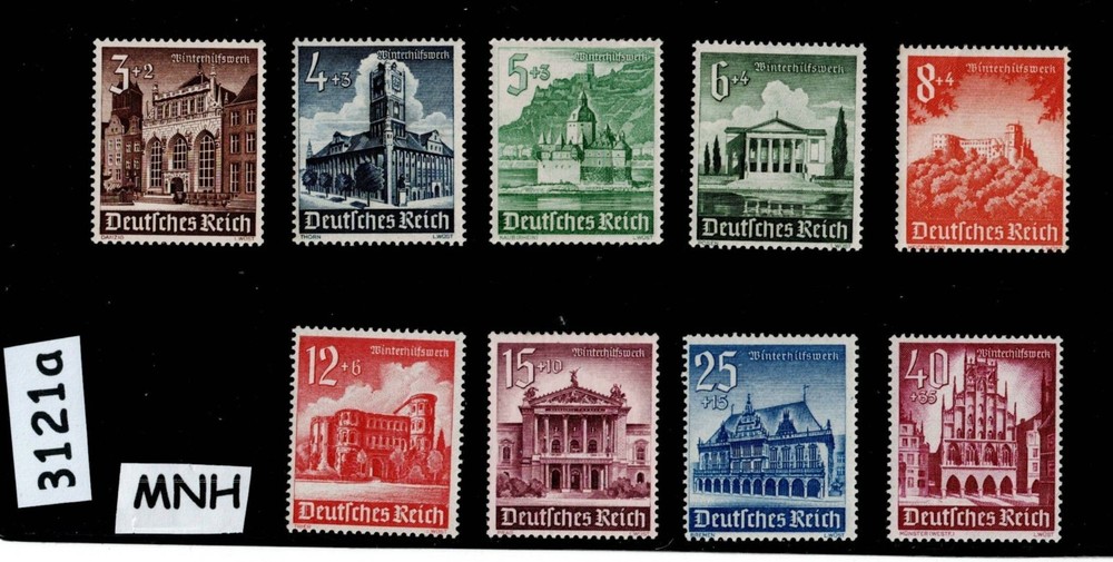 MNH Stamp set Sc B177-B185 1940 Germany Third Reich Winter relief fund #3121a
