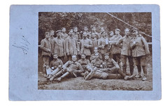 WWI Imperial German Rugged Battle Worn Regiment Soldiers Feldpost Postcard 1915