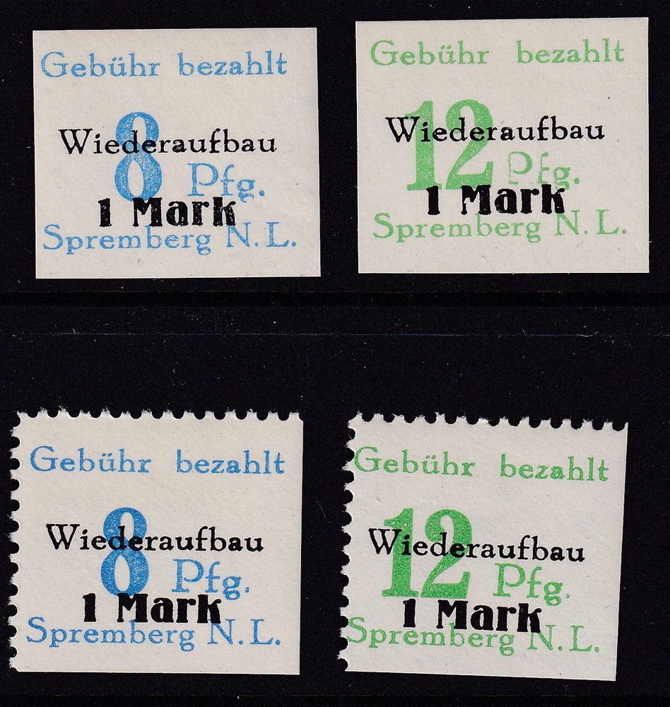 Lot Stamp Germany Mi 21-22 Set 1946 Wieder Aufbau Spremberg Perf Imperf MNH