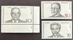 Germany 1975 Sc# 1159-1160, 1201 Set of 3 MNH OG Stamps German Celebrities