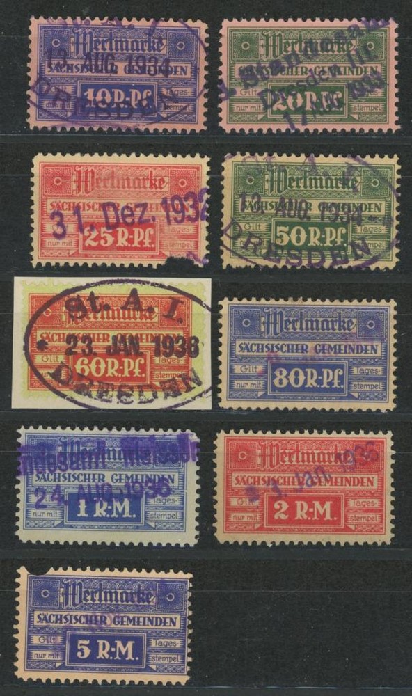 Germany local revenues Saxonian Municipalities 1933 Stempelmarken fiscal