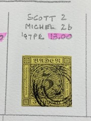 Germany States, Baden, Used – hinged on one album page, 1851-1868, High Value.