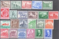 Stamp Germany Year 1940 Mi 739-61 Set WWII Fascism Horse Helgoland Adolf MNG