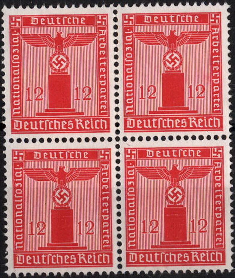 Stamp Germany Official Mi D161 Block 1942 WWII Fascism War Emblem Dienst MNH