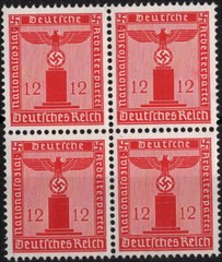 Stamp Germany Official Mi D161 Block 1942 WWII Fascism War Emblem Dienst MNH