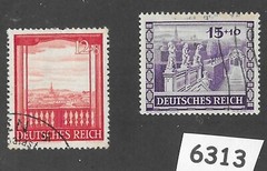 #6313 Used stamp set B198-199 Vienna Austria / 1941 / Germany Third Reich