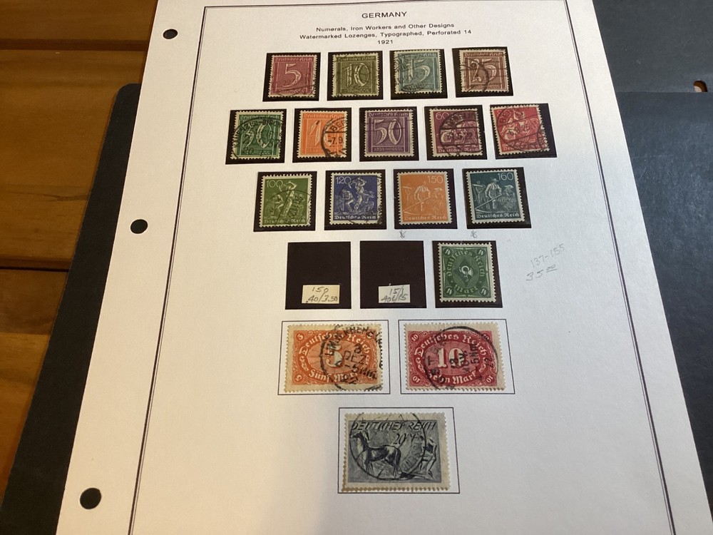 ICOLLECTZONE Super Clean Germany Album Page 1921 issues (C500-40)