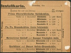 Germany Dresden Hansa Private Local Post Stationery Coal Ordering Postal Card