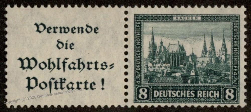 Germany 1930 Michel W38 MNH Bauwerke Architecture Zusammendruck Se-Tenant 64768