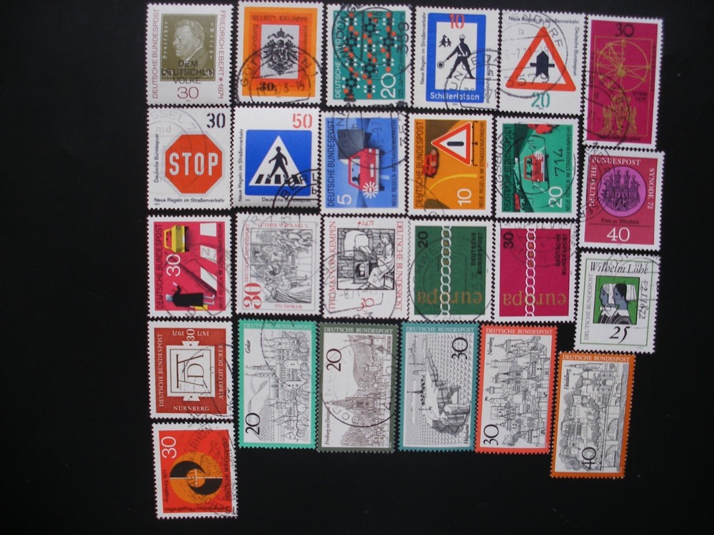 Germany 1971-72- Two Complete Years of 93 Stamps + 3 Souvenir Sheet MNH and Used