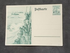 WWII WW2 Germany German Third Reich postcard Marine fishing ships boats 1935