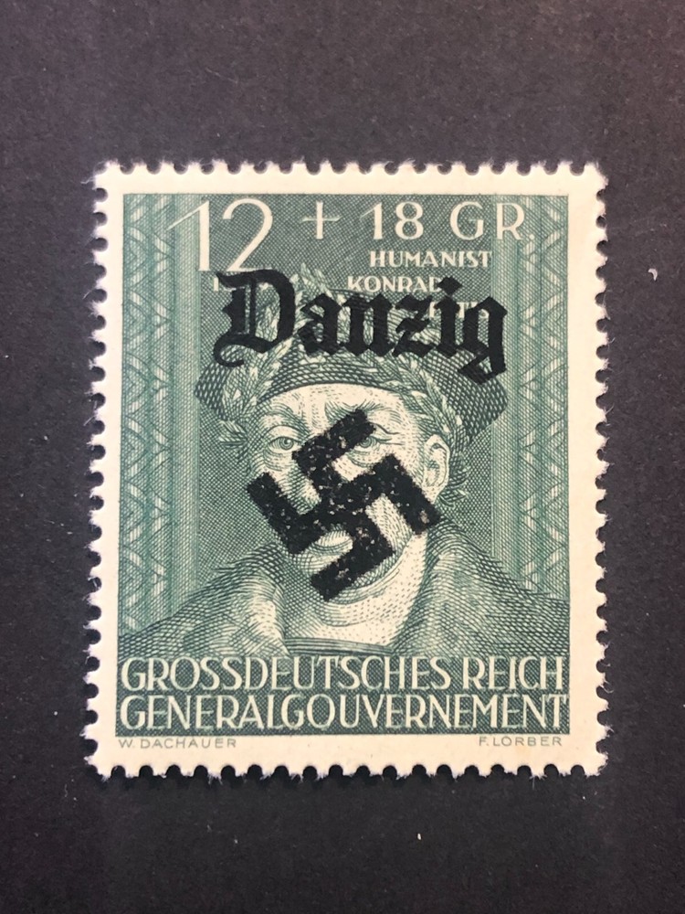 Germany WWII propaganda overprint (DANZIG) 12+18 Gr. MNH /s4 #625